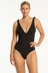 Sea Level Babylon Bow Tie Longline Scoop Back One Piece